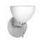 Besa Lighting Brella Mini Sconce, White, Satin Nickel Finish, 1x40W Halogen 1SW-467907-SN - alternate 1